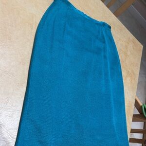 PRICE DROP: VTG NW/OT 100% WOVEN SILK, SILK-LINED, TEAL PENCIL SKT by HETTABRETZ